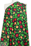 Abraham vintage couture silk jacquard - ruby/emerald 1 yard