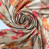Italian 'bronze tone floral' silk stretch charmeuse
