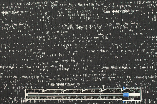 black/white specks yarn dyed doubleknit