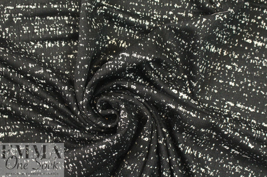 black/white specks yarn dyed doubleknit