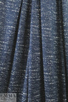 navy/white specks yarn dyed doubleknit