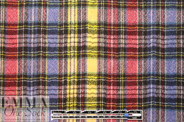 Italian virgin wool yarn dyed plaid, soft and drapey woven