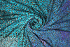 famous designer ombre animal beefy knit -turquoise