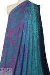 famous designer ombre animal beefy knit -turquoise