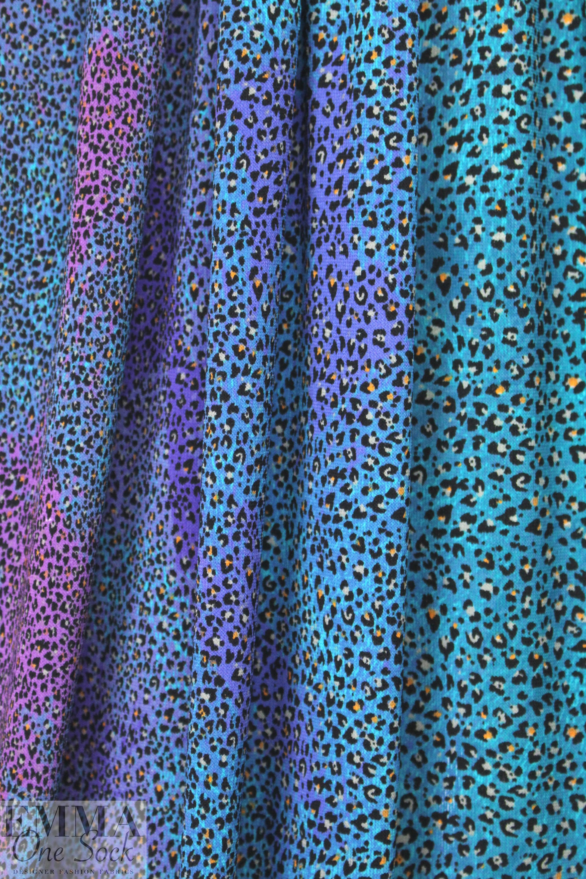 famous designer ombre animal beefy knit -turquoise