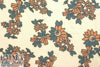 Italian stylized flowers applique' crepe sheer 1.875 yd