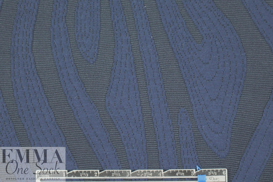 Italian applique'-look 2-ply doubleknit - navy