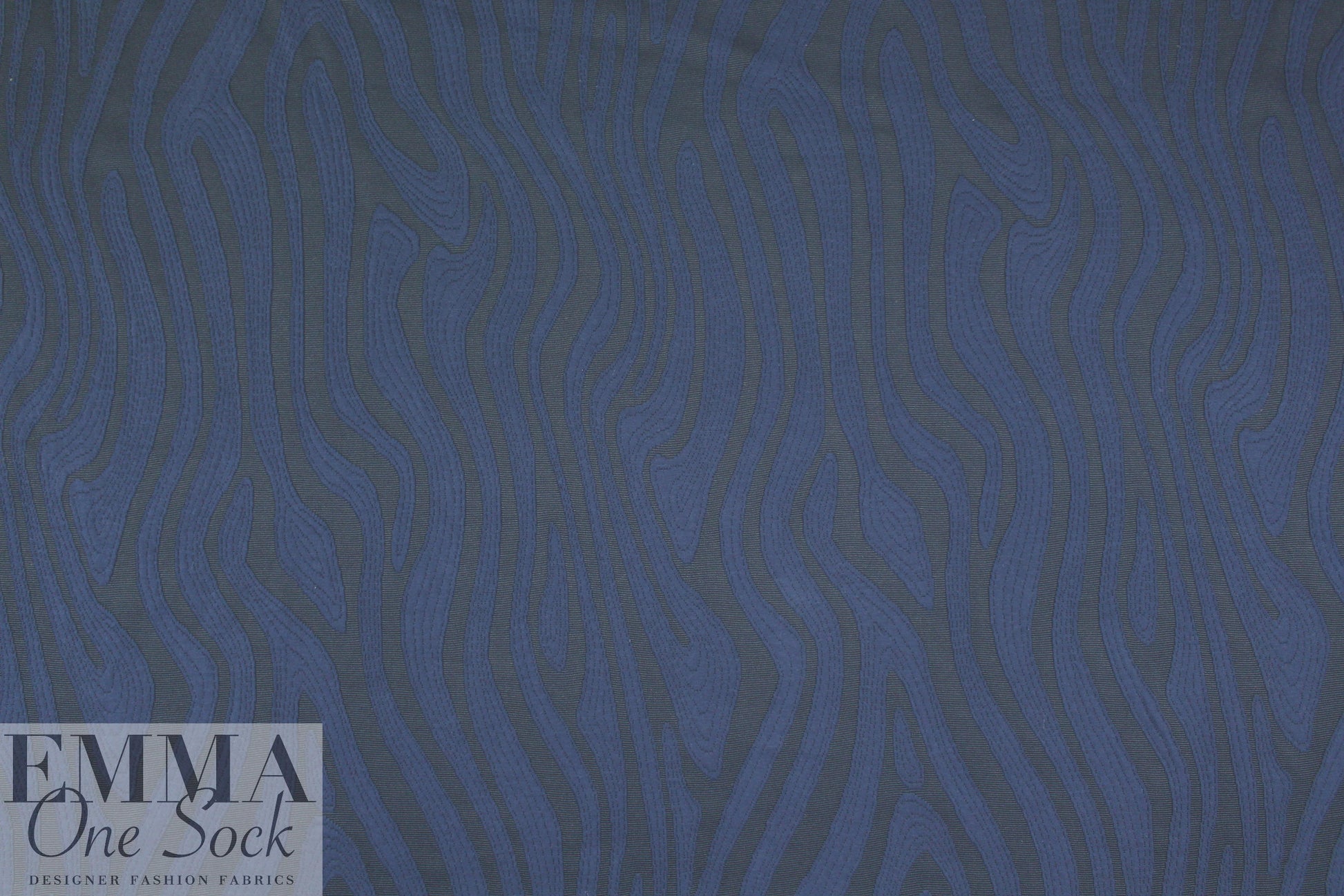 Italian applique'-look 2-ply doubleknit - navy