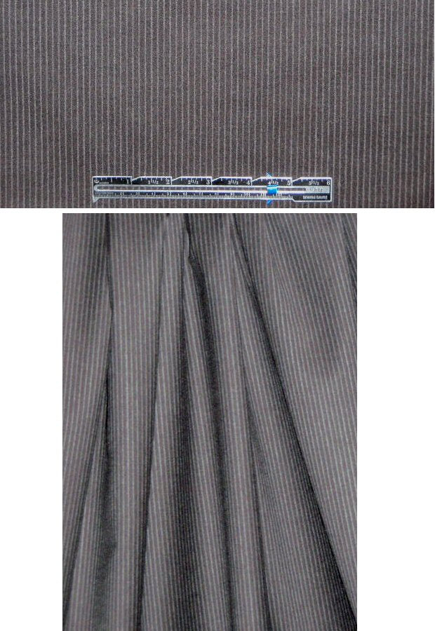 Armani black/gray thin stripe wool woven