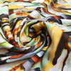 'artist's camo' printed stretch cotton woven, Oeko-Tex cert.