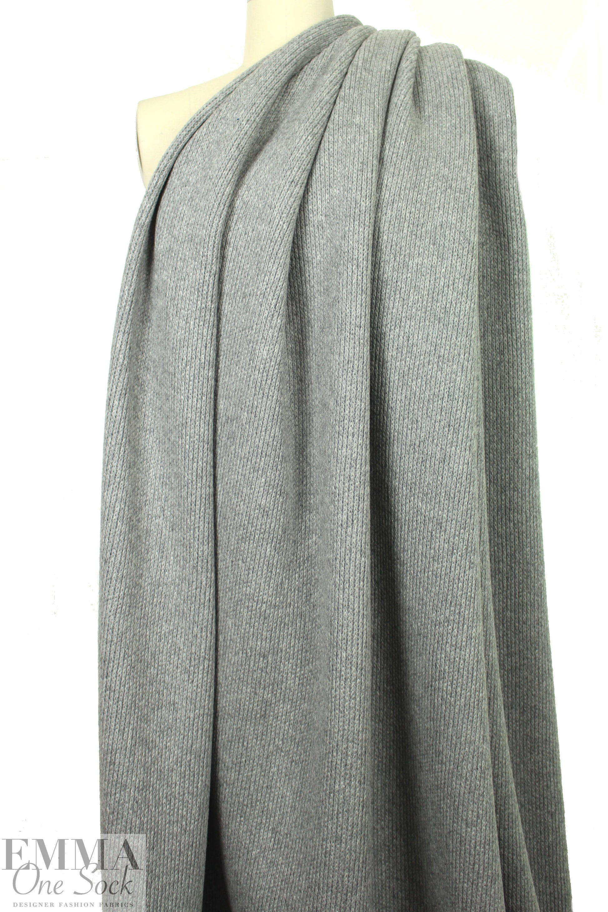 Italian backed sweater knit - light gray heather