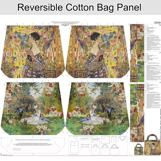 Dutch 'Art Salon' canvas bag panel *pattern included*