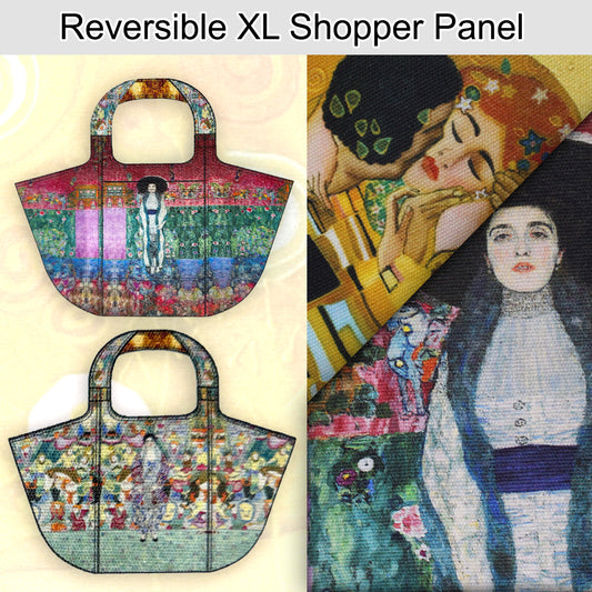 Dutch 'homage to Klimt' xl canvas bag panel *pattern included*