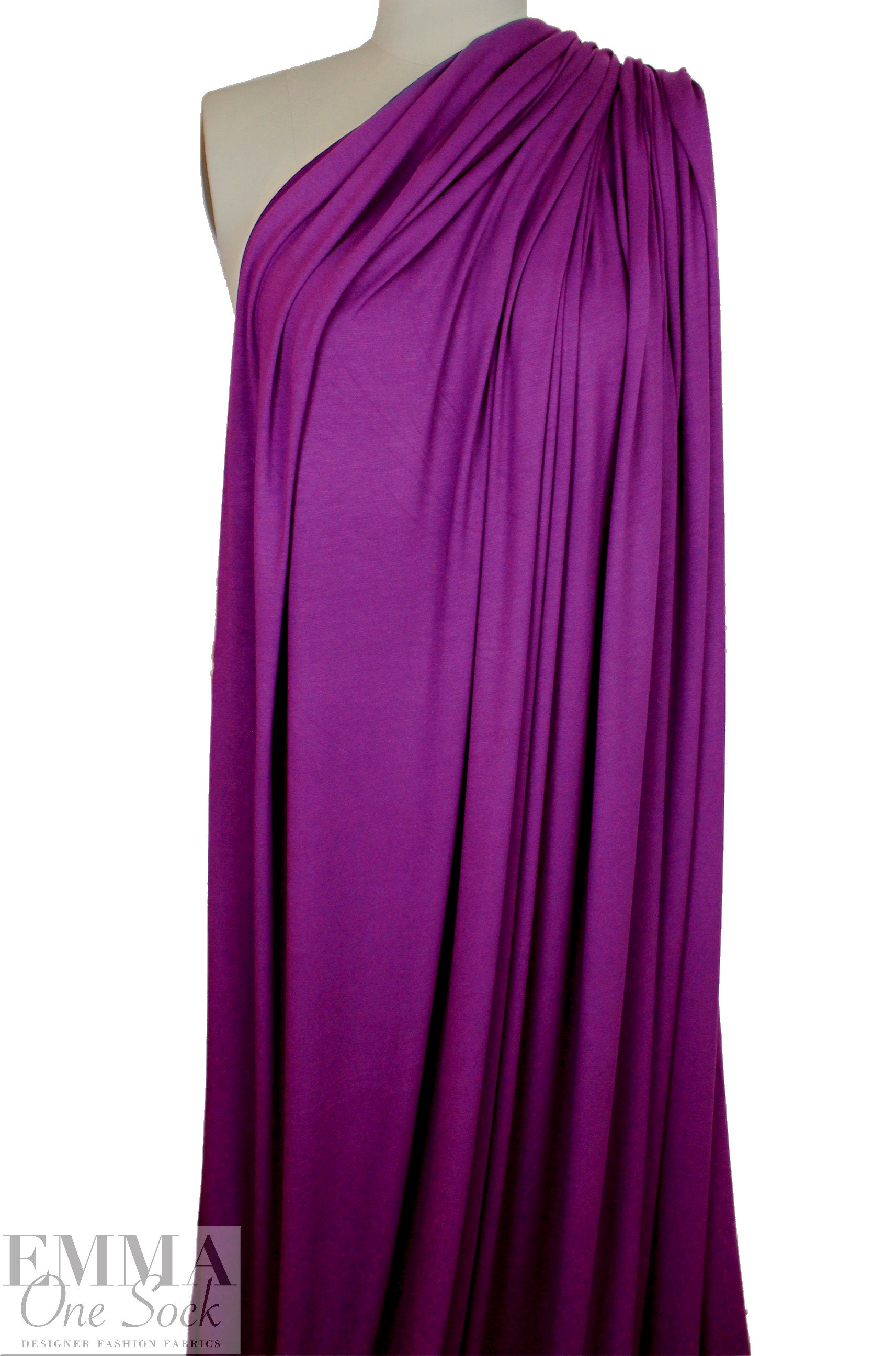vivid plum Oeko-Tex bamboo/spandex 4-way jersey  2 yd