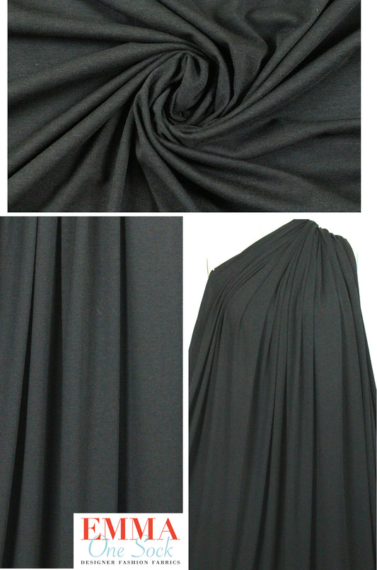 bamboo/cotton/spandex jersey - black 3 yd
