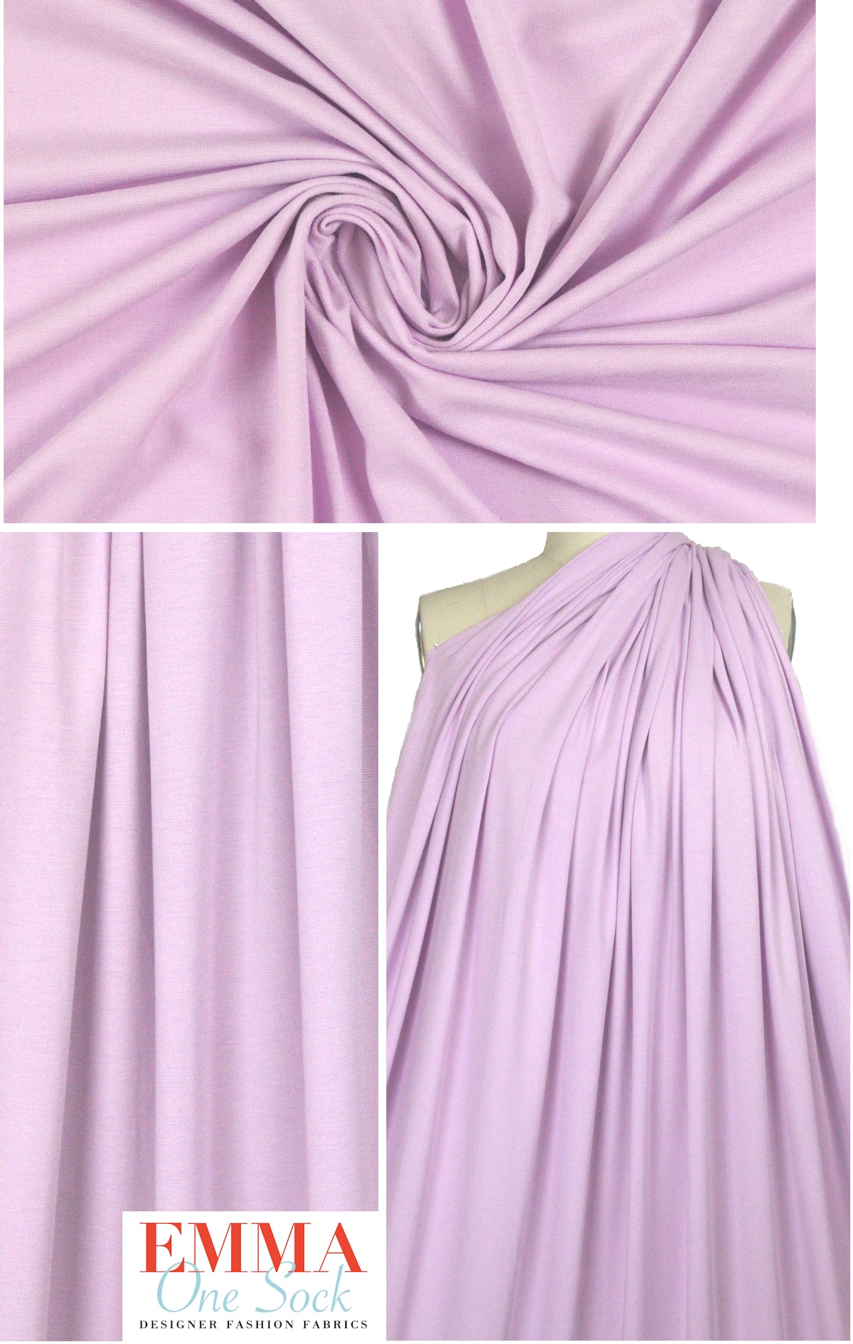 bamboo/cotton/spandex jersey - lilac pink 1.66 yds