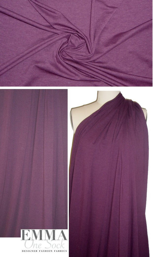 bamboo jersey - mulberry 1.125 yds Minor Flaw