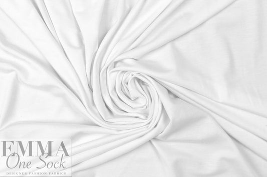 optic white Oeko-Tex bamboo/spandex 4-way jersey  1.5 yd