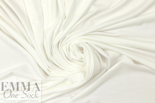 creamy ivory Oeko-Tex bamboo/spandex 4-way jersey  1.75 yds