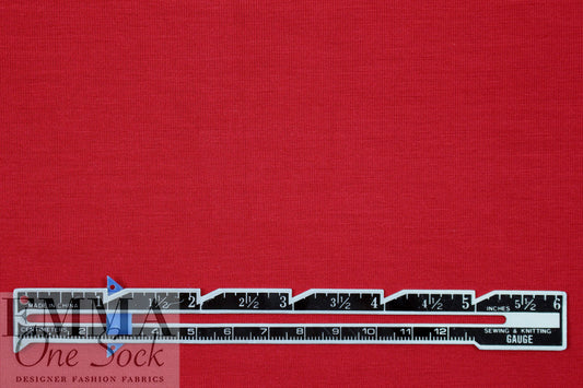 classic red Oeko-Tex bamboo/spandex 4-way jersey  .5 yds