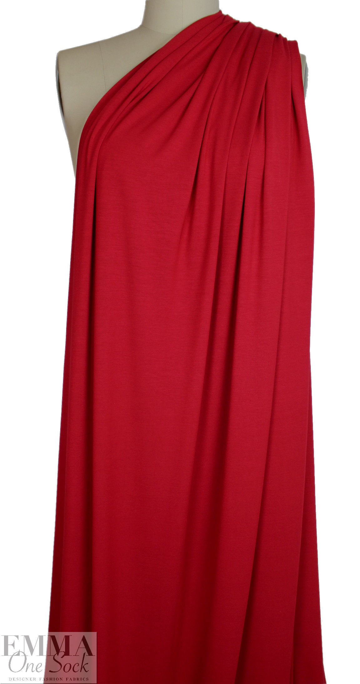 classic red Oeko-Tex bamboo/spandex 4-way jersey  1.875 yd