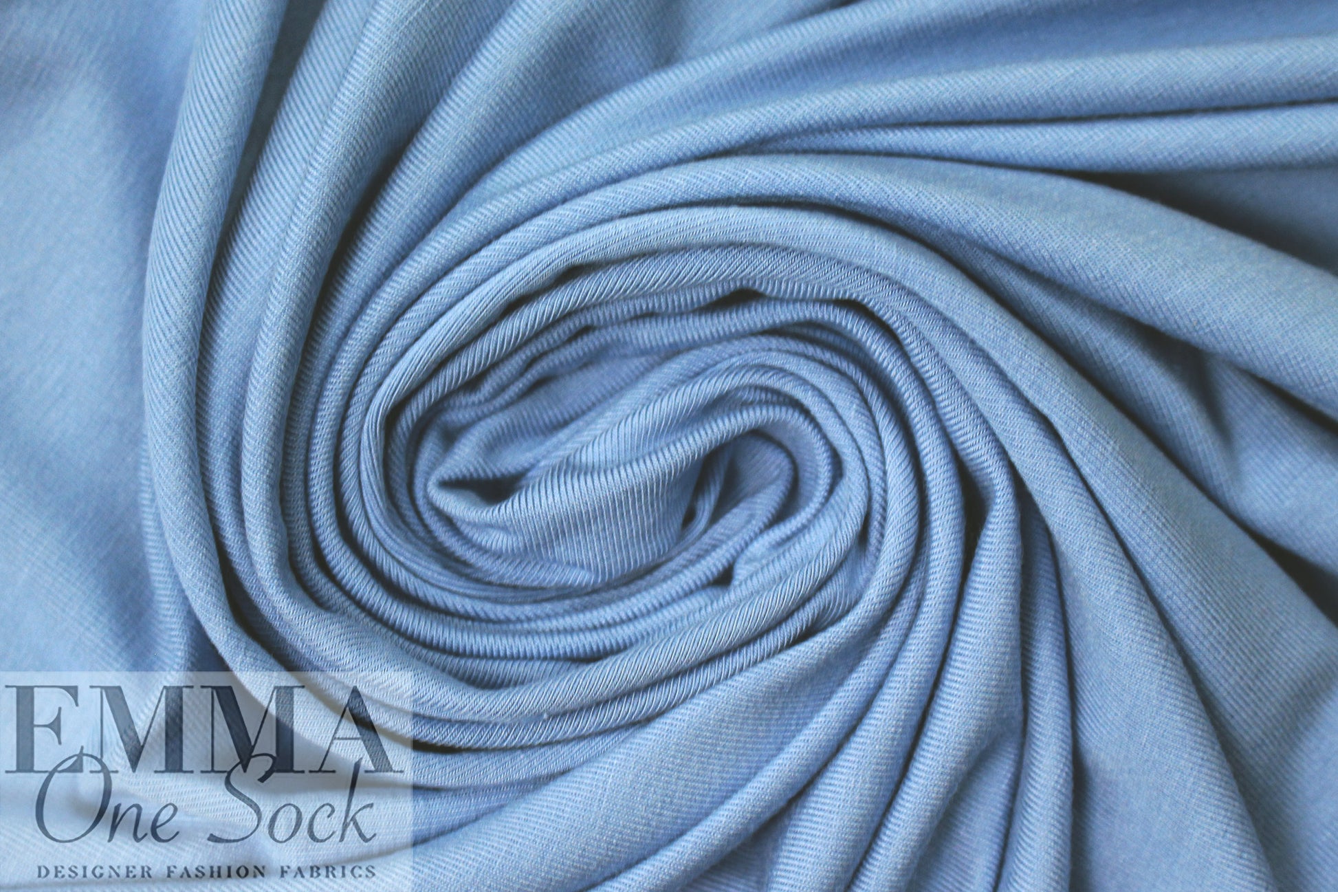 bonnet blue Oeko-Tex bamboo/spandex 4-way jersey  1 yard