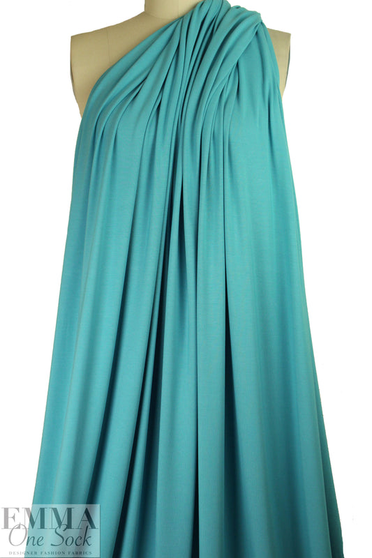 blue mist Oeko-Tex bamboo/spandex 4-way jersey  3 yds