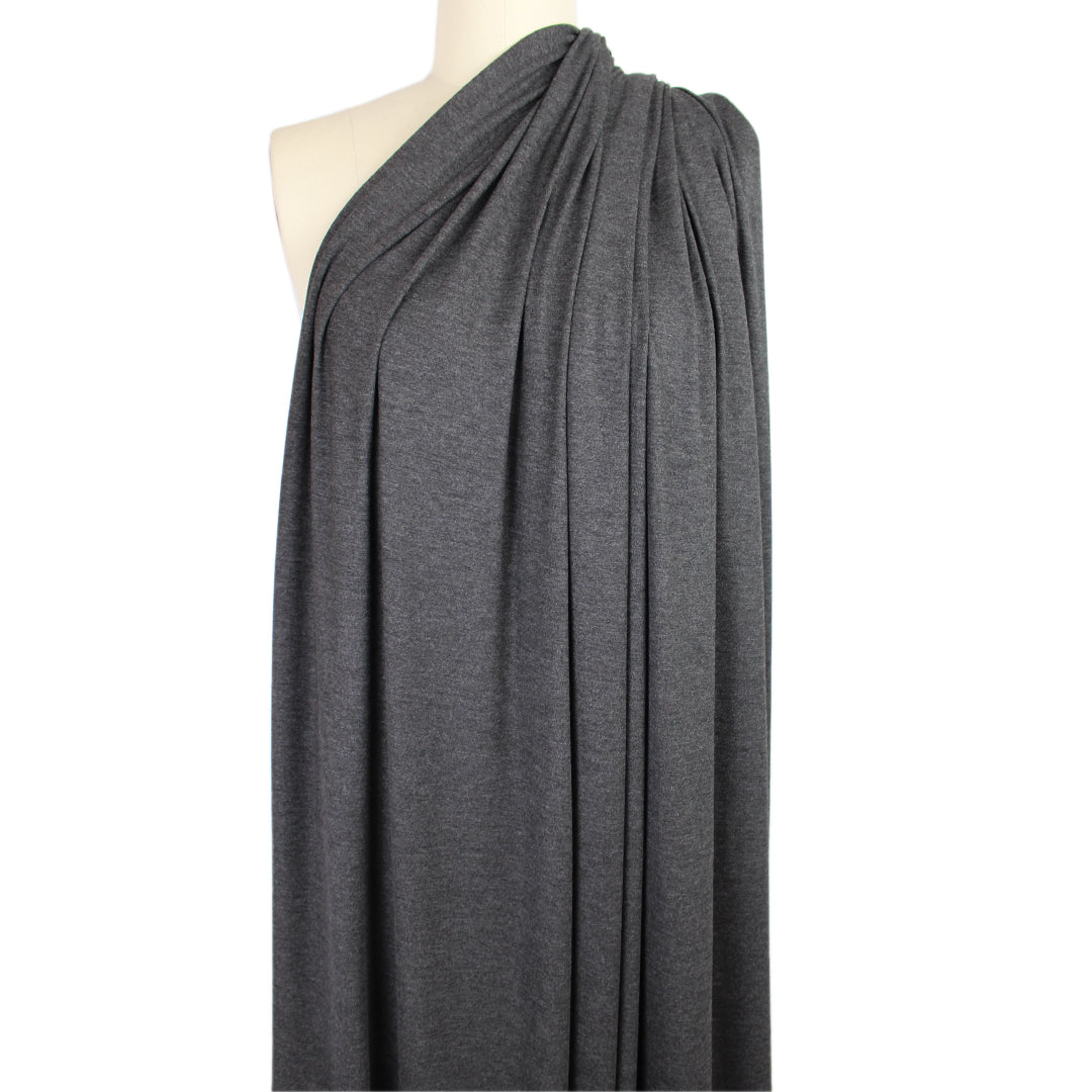 bamboo/spandex 4-way jersey, Oeko-Tex Cert/ - charcoal 2 yds