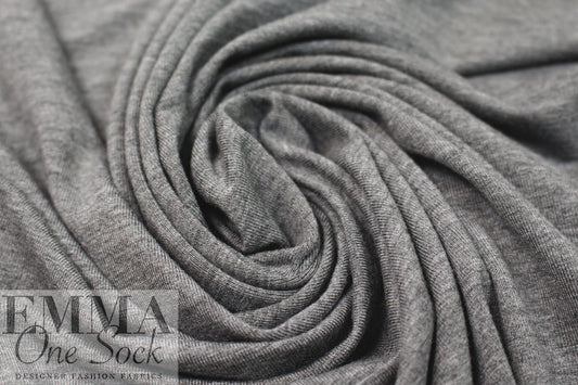 med. gray heather Oeko-Tex bamboo/spandex 4-way jersey  1.875 yd