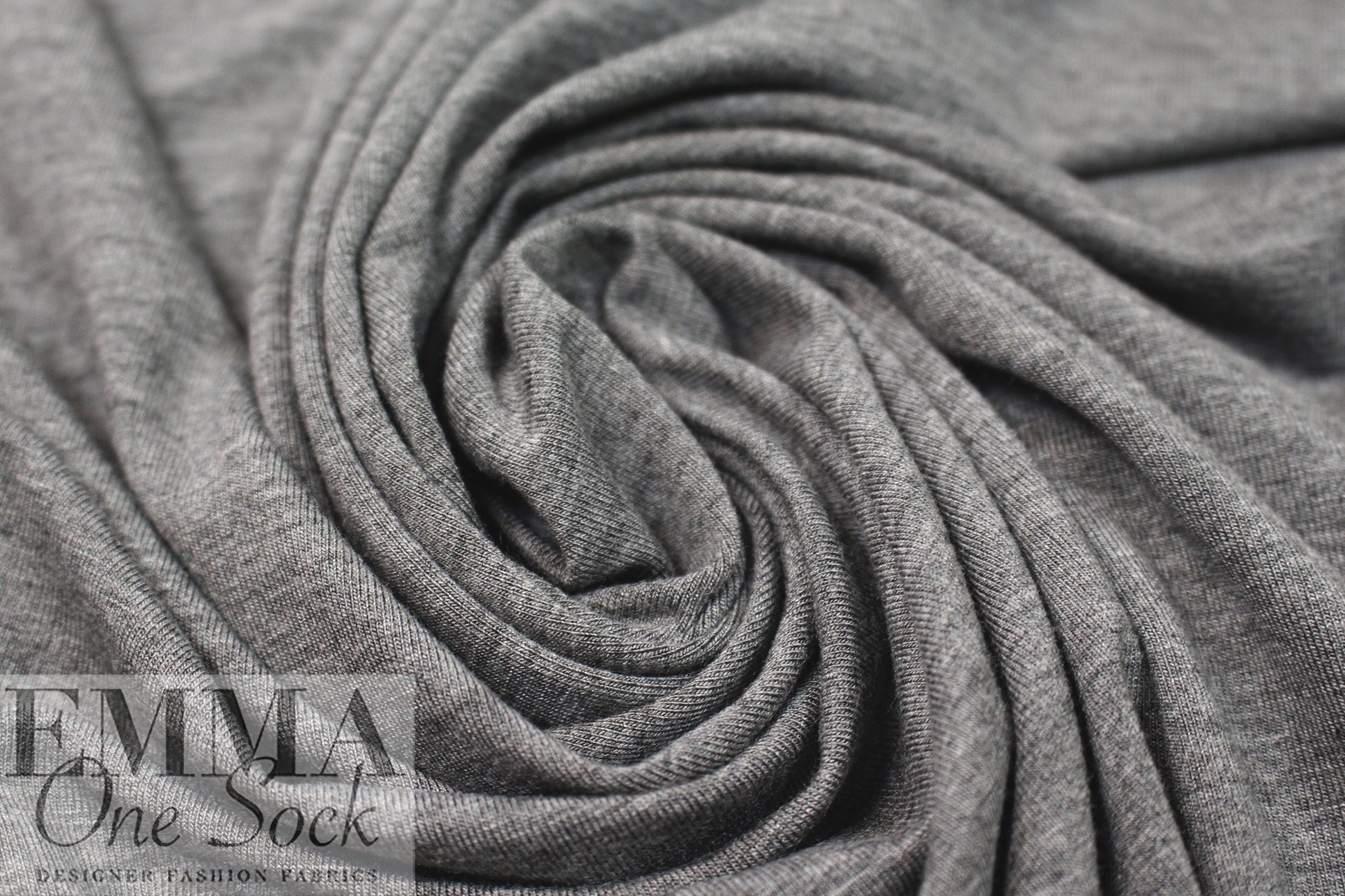 med. gray heather Oeko-Tex bamboo/spandex 4-way jersey  .5 yds