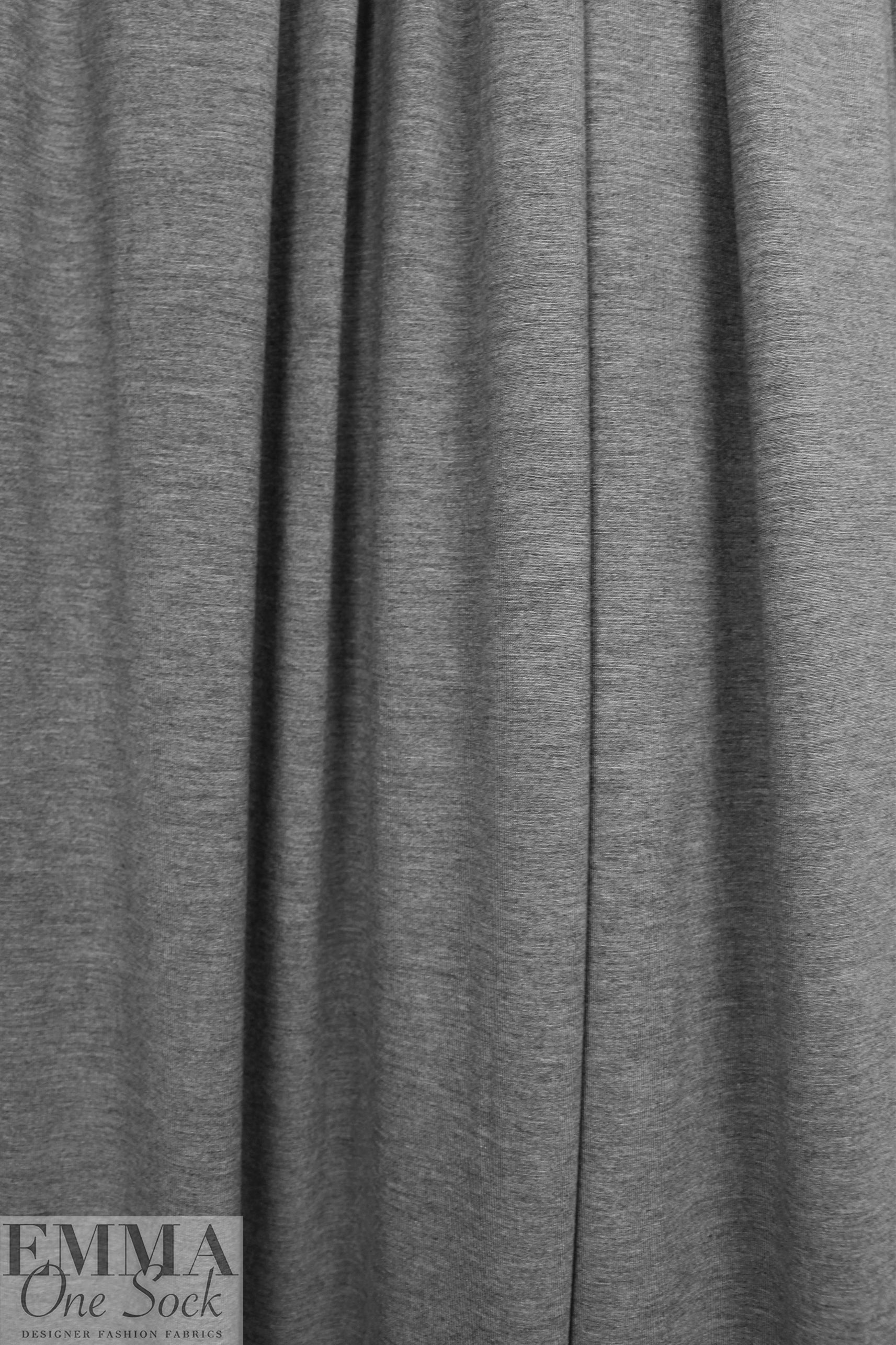 med. gray heather Oeko-Tex bamboo/spandex 4-way jersey  .5 yds