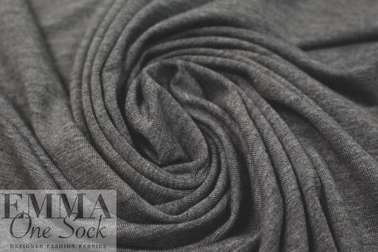 dark gray heather Oeko-Tex bamboo/spandex 4-way jersey  1.4 yd