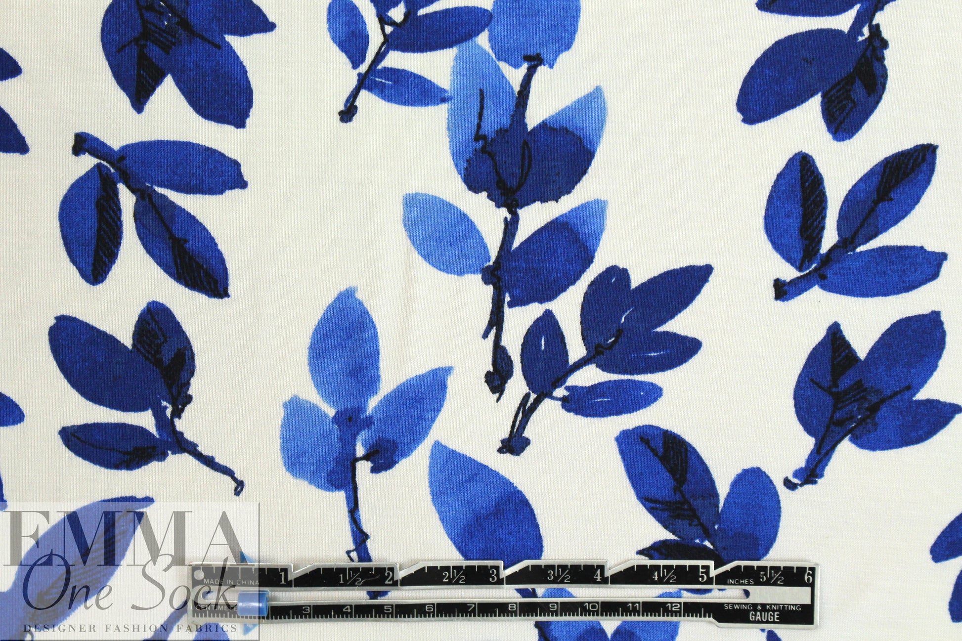 leaf stamp bamboo/spandex jersey - oekotex cert. 1 yard