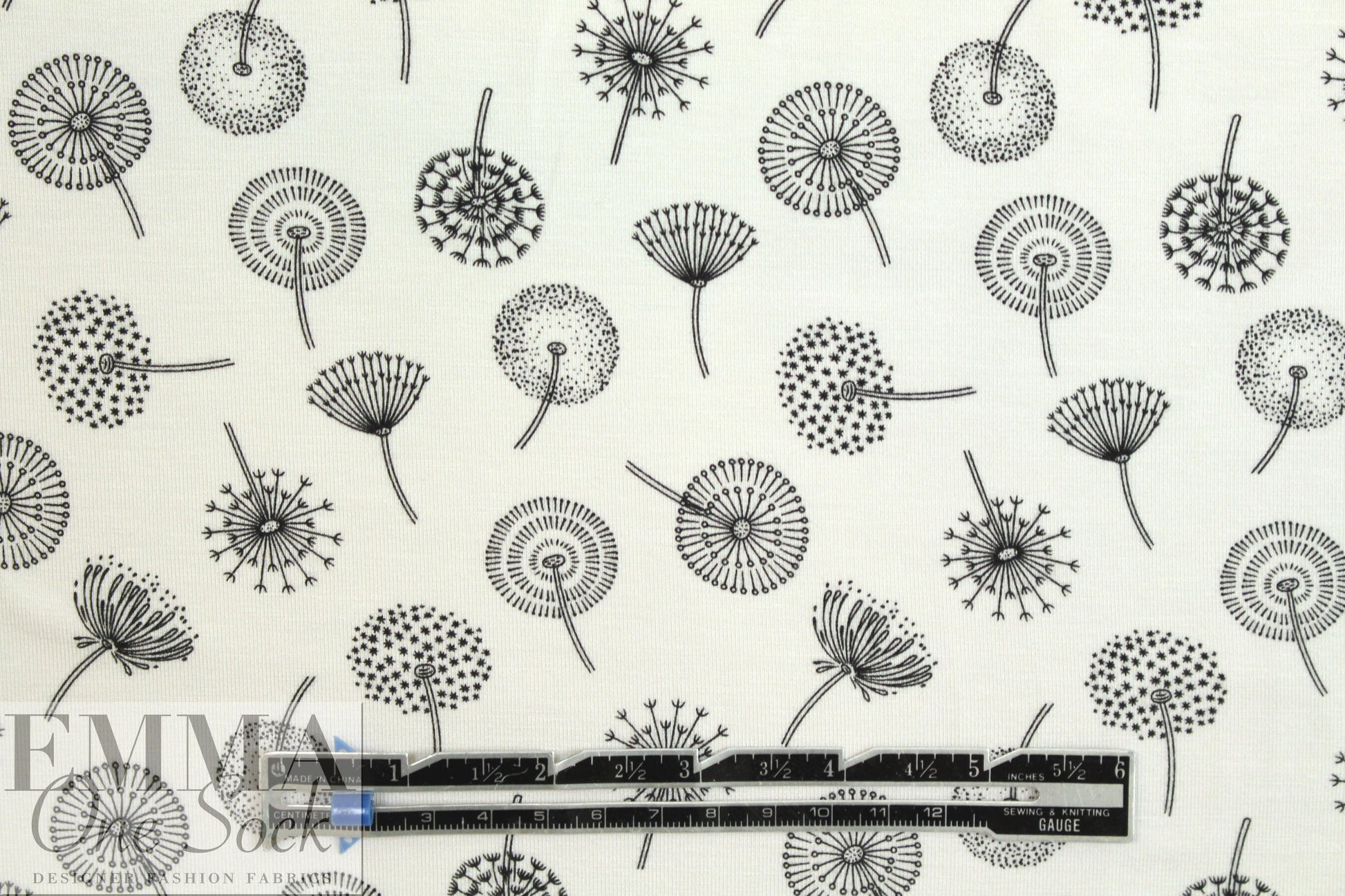 'life of dandelion' bamboo/spandex jersey - Oeko-Tex cert.