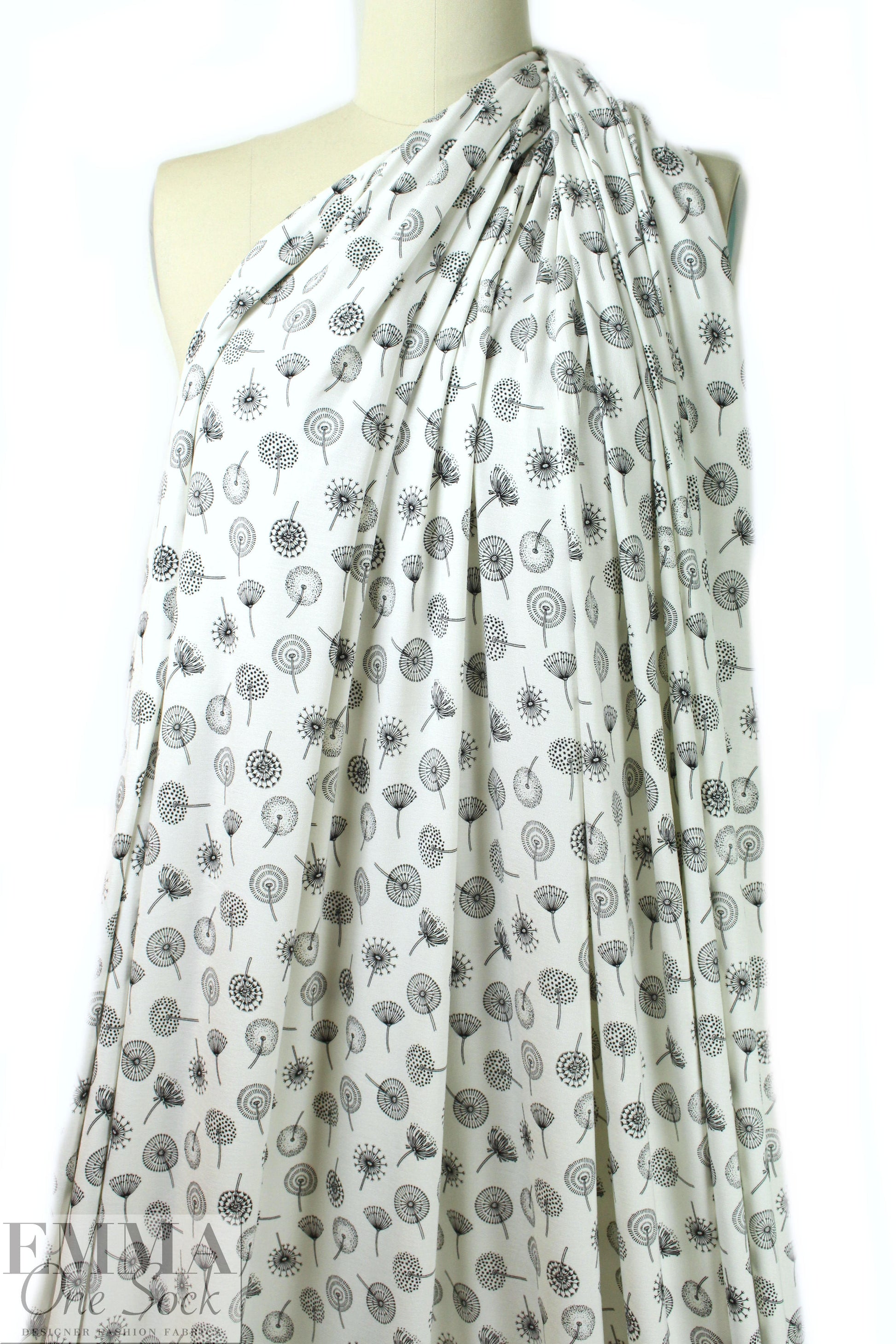 'life of dandelion' bamboo/spandex jersey - Oeko-Tex cert. 1 yard