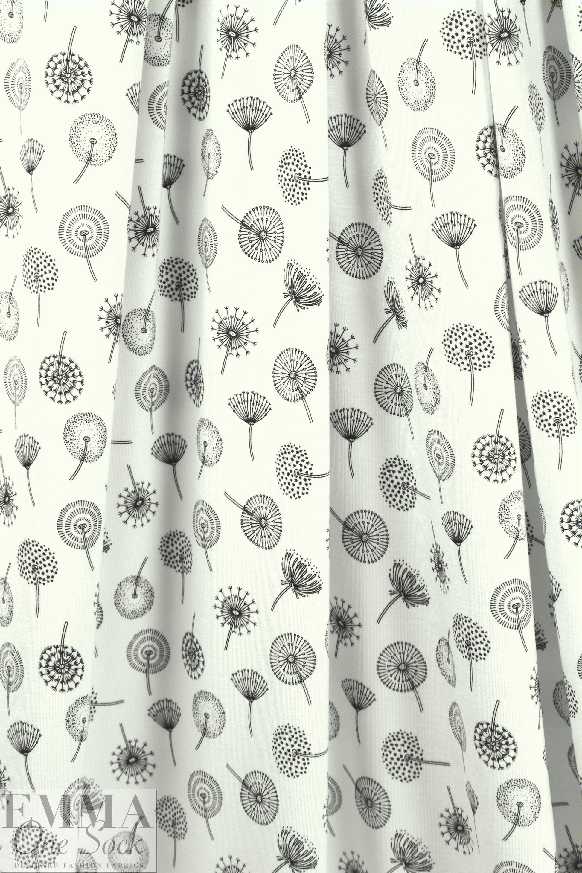 'life of dandelion' bamboo/spandex jersey - Oeko-Tex cert. .66 yds