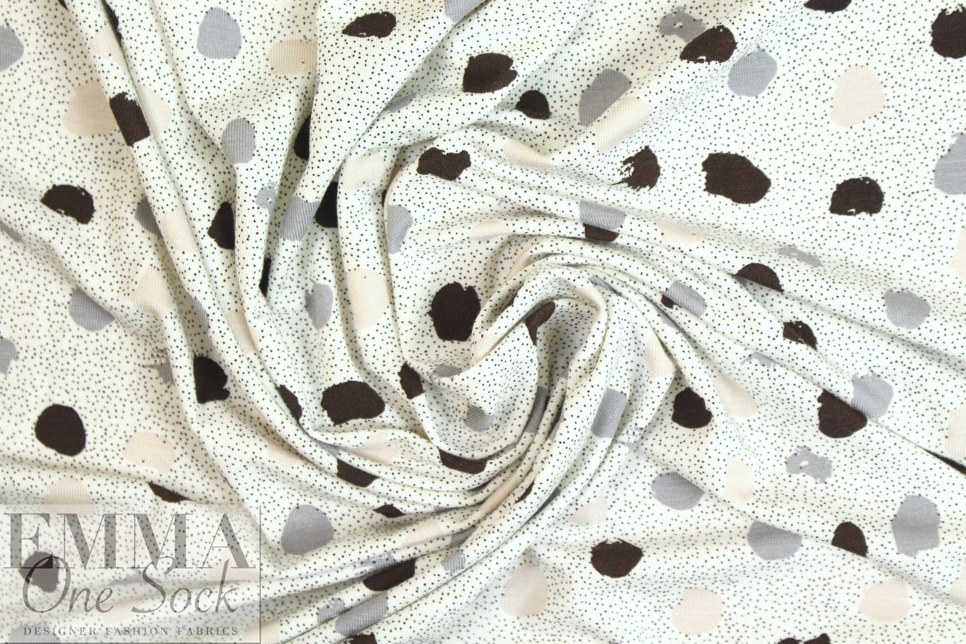 specks 'n' dots bamboo/spandex jersey - oekotex cert. 1.5 yd