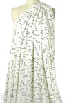 squiggles on white bamboo/spandex jersey - Oeko-Tex cert. 1 yard