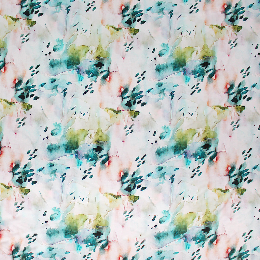 'watercolor garden' lightweight bamboo knit 1 yard