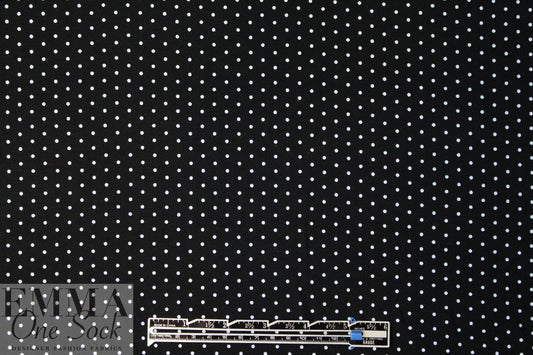 soft and drapey bamboo/spandex jersey - b/w dots