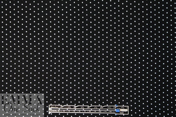soft and drapey bamboo/spandex jersey - b/w dots 1.25 yds