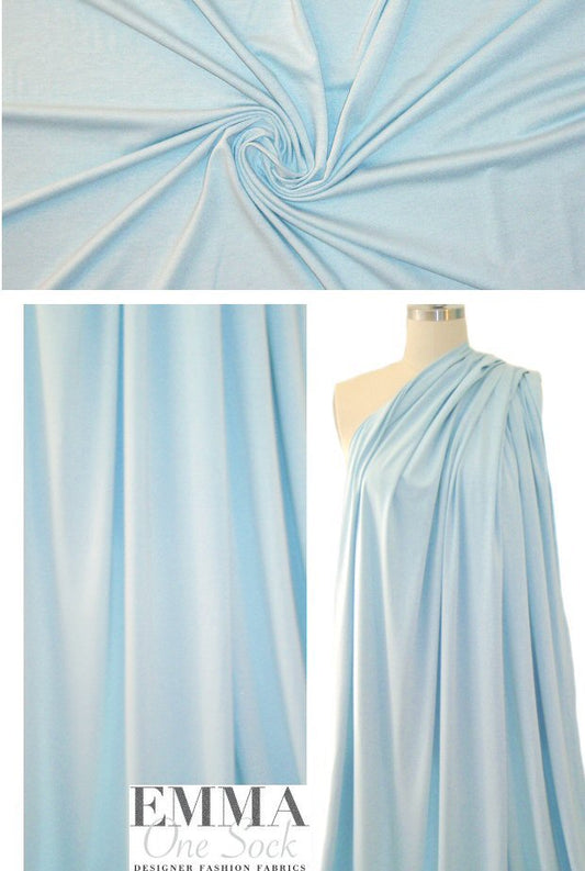 bamboo/cotton/spandex jersey - sterling blue 1.5 yds