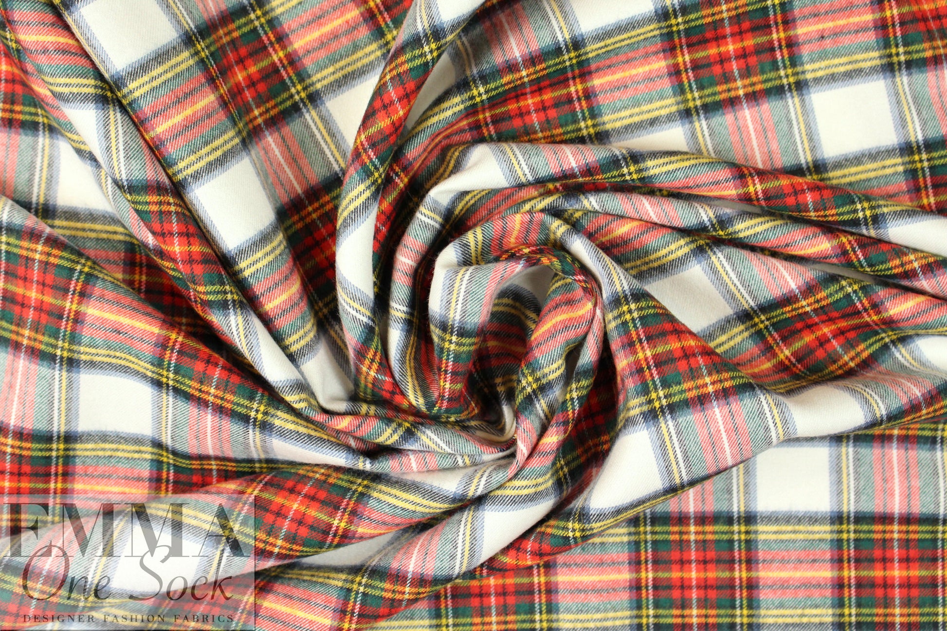 yarn-dye bamboo Oeko-Tex cert. plaid flannel - red/spruce 1.875 yd