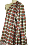 yarn-dye bamboo Oeko-Tex cert. plaid flannel - red/spruce 1.875 yd