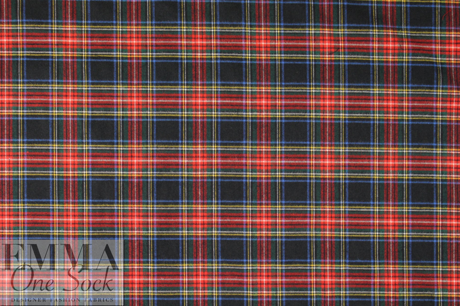 yarn-dye bamboo Oeko-Tex cert. plaid flannel - red/black 2 yd