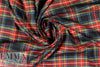 yarn-dye bamboo Oeko-Tex cert. plaid flannel - red/black .75 yds