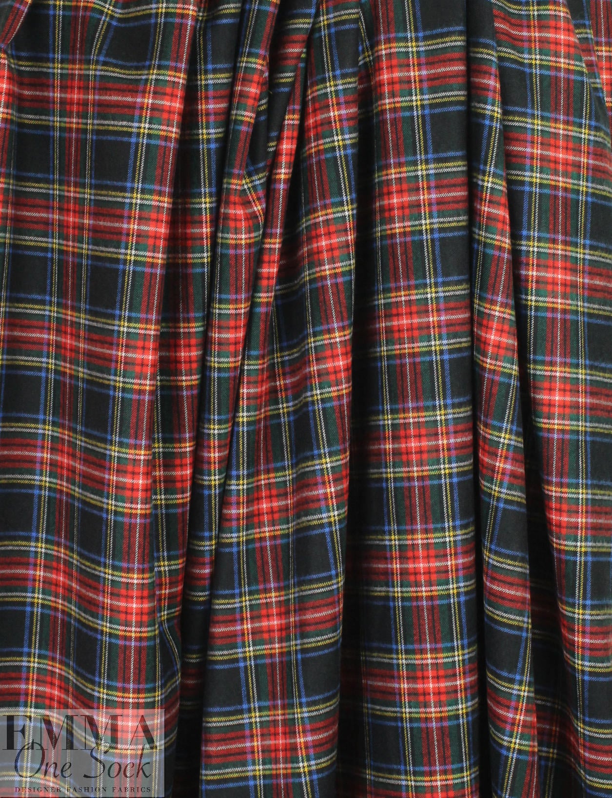 yarn-dye bamboo Oeko-Tex cert. plaid flannel - red/black 2 yd