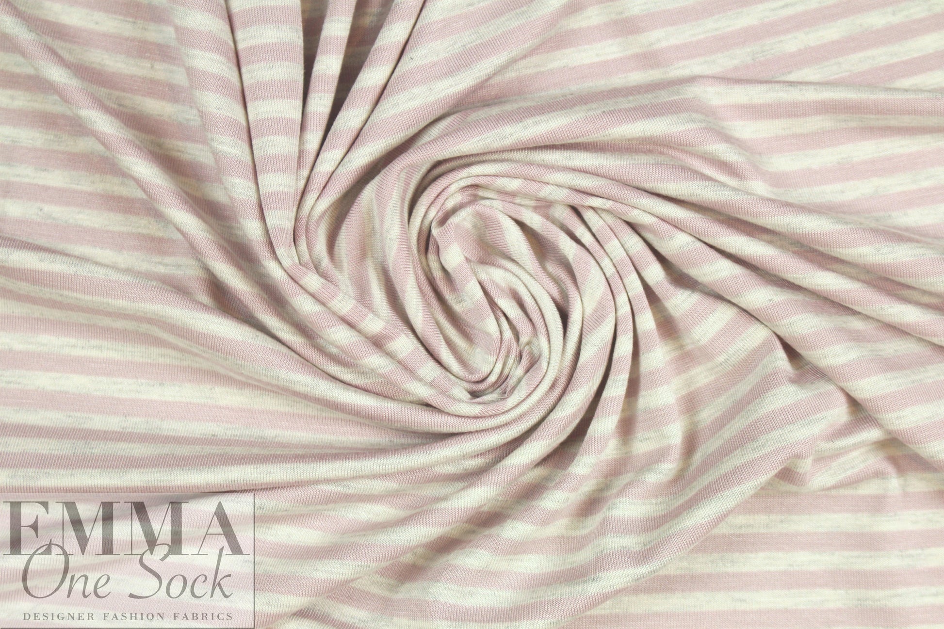 dusty pink stripe Oeko-Tex bamboo/spandex 4-way jersey  2 yd