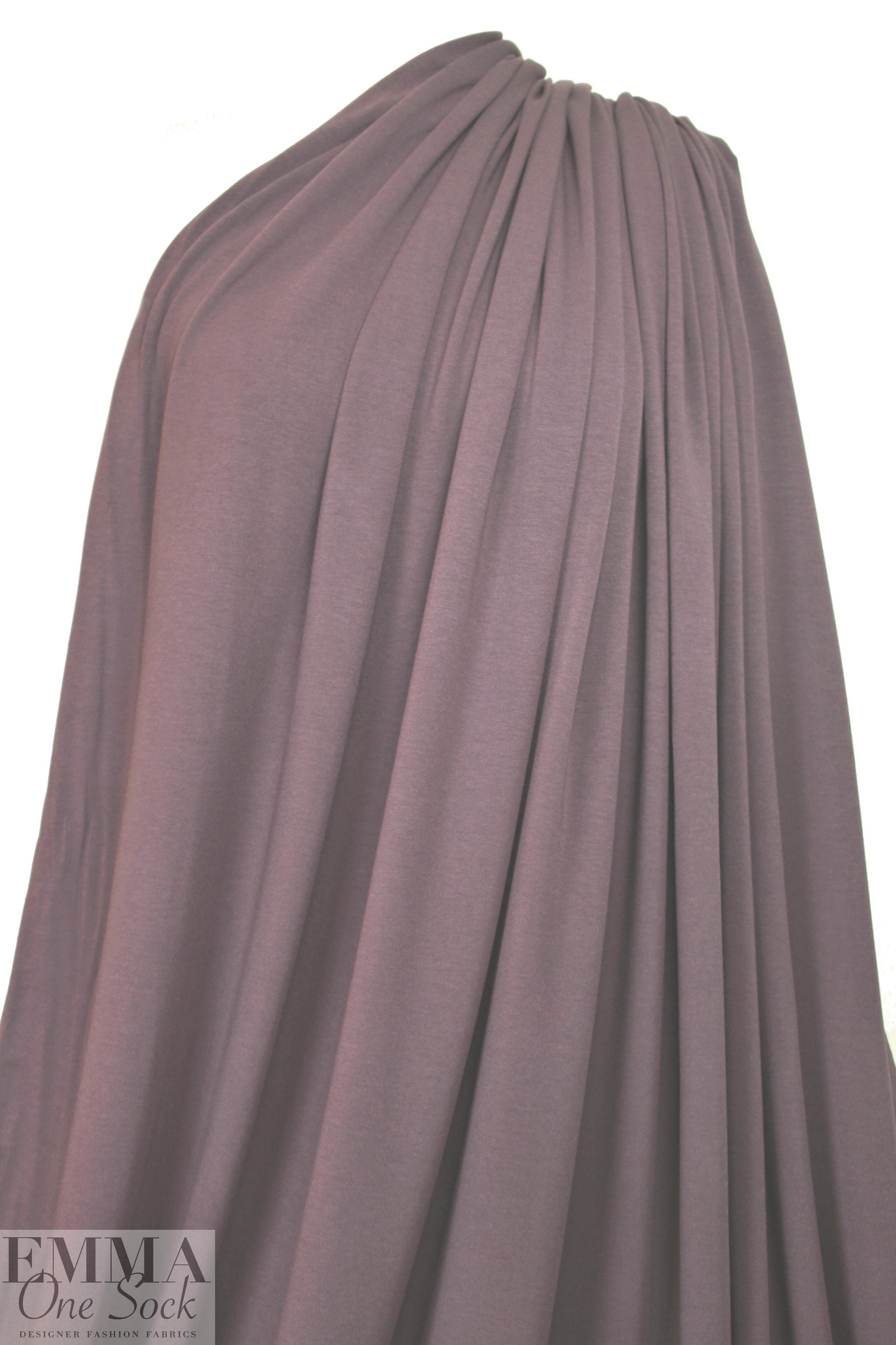 bamboo/cotton french terry - dusty plum