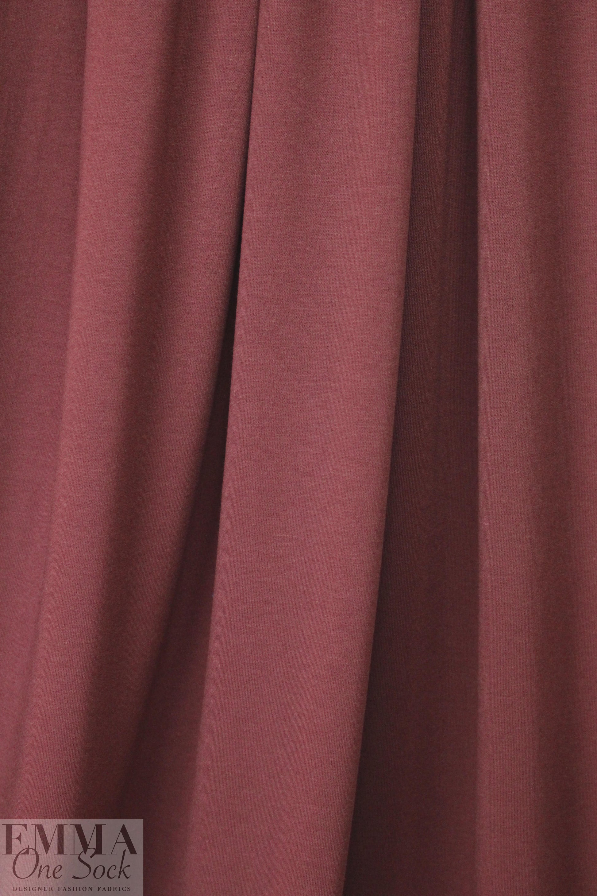 bamboo/cotton french terry - wine 1.5 yd
